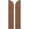 Ekena Millwork Americraft 3-Board (2 Batten) Wood Joined Board-n-Batten Shutters w/ Arch Top, ARW101BQ311X77BTH, PR ARW101BQ311X77BTH - alternate 1